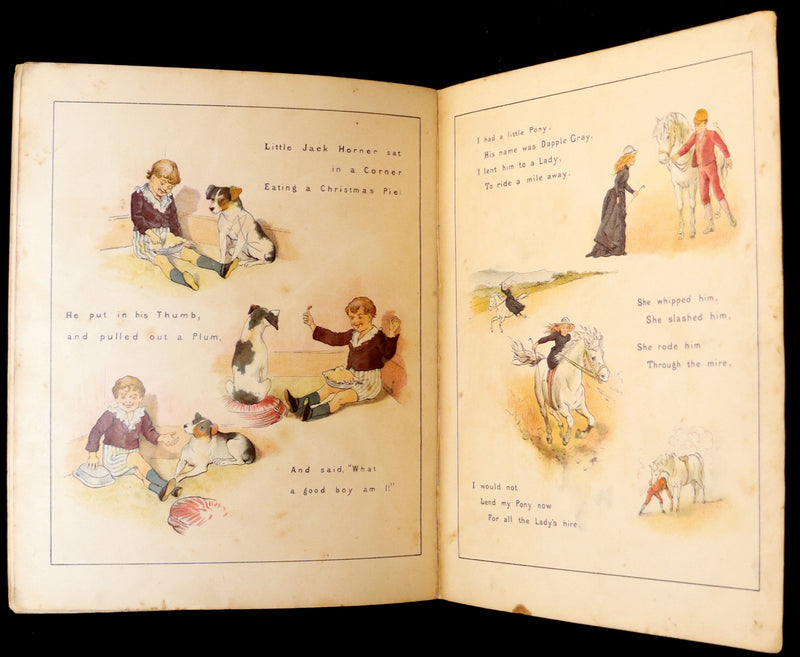 1900 Scarce Routledge and Sons Edition - Old Mother Goose, color illustrated