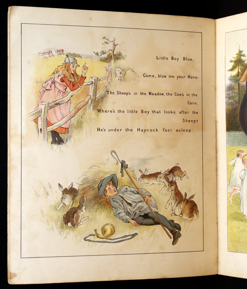 1900 Scarce Routledge and Sons Edition - Old Mother Goose, color illustrated