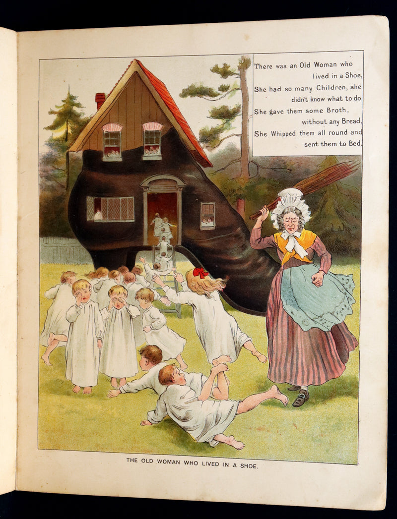 1900 Scarce Routledge and Sons Edition - Old Mother Goose, color illustrated