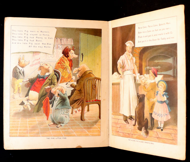 1900 Scarce Routledge and Sons Edition - Old Mother Goose, color illustrated