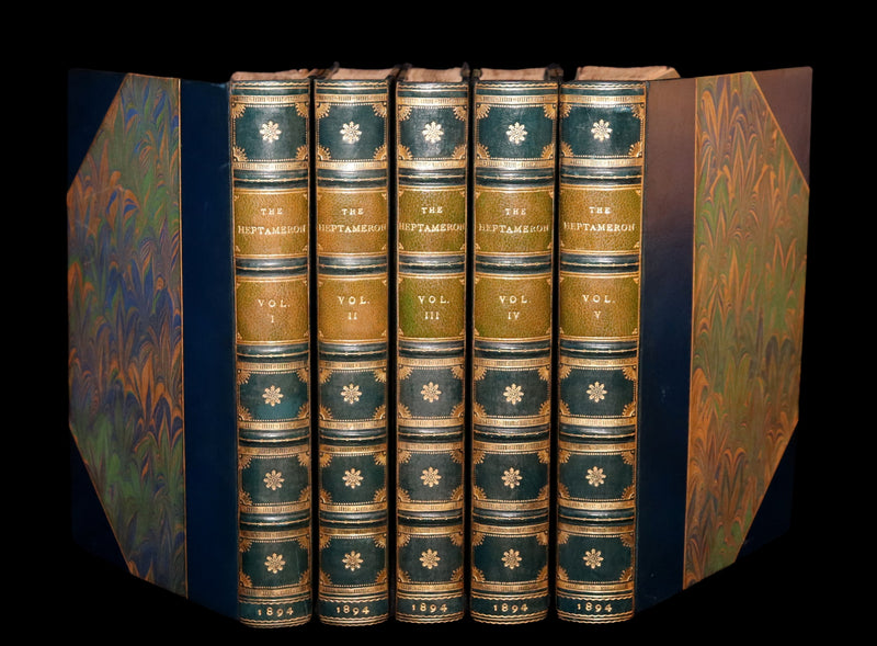 1894 Rare Book set - The Heptameron of the Tales of Margaret, Queen of Navarre
