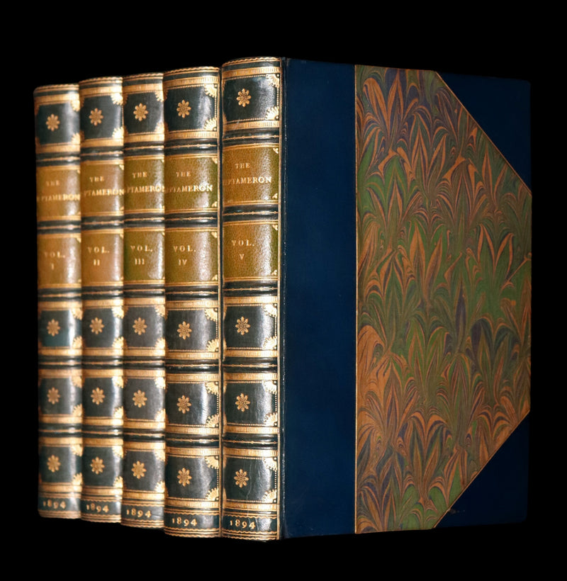 1894 Rare Book set - The Heptameron of the Tales of Margaret, Queen of Navarre