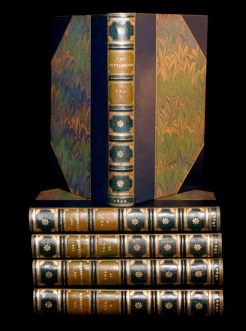 1894 Rare Book set - The Heptameron of the Tales of Margaret, Queen of Navarre