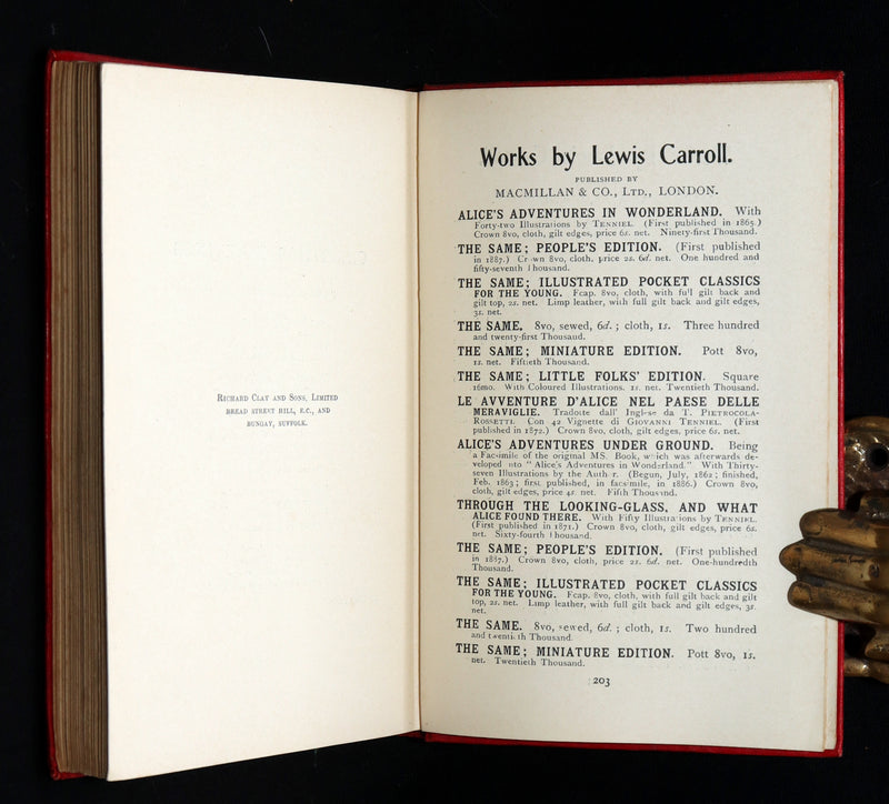 1909 Rare Miniature Edition - Alice's Adventures in Wonderland by Lewis Carroll