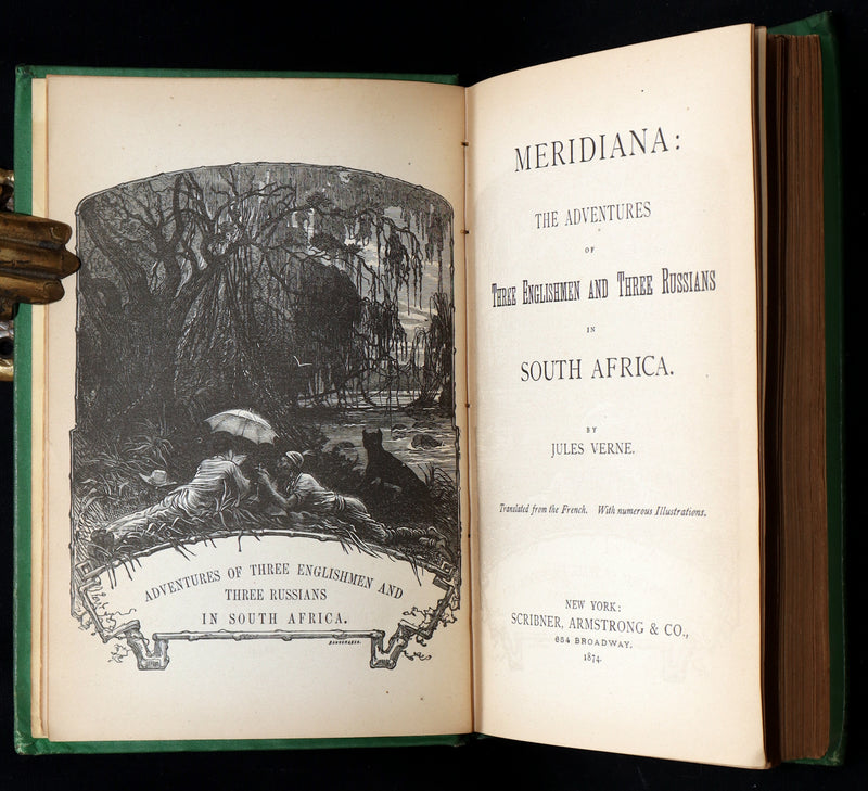 1874 First US Edition - Meridiana or Adventures in South Africa by Jules Verne