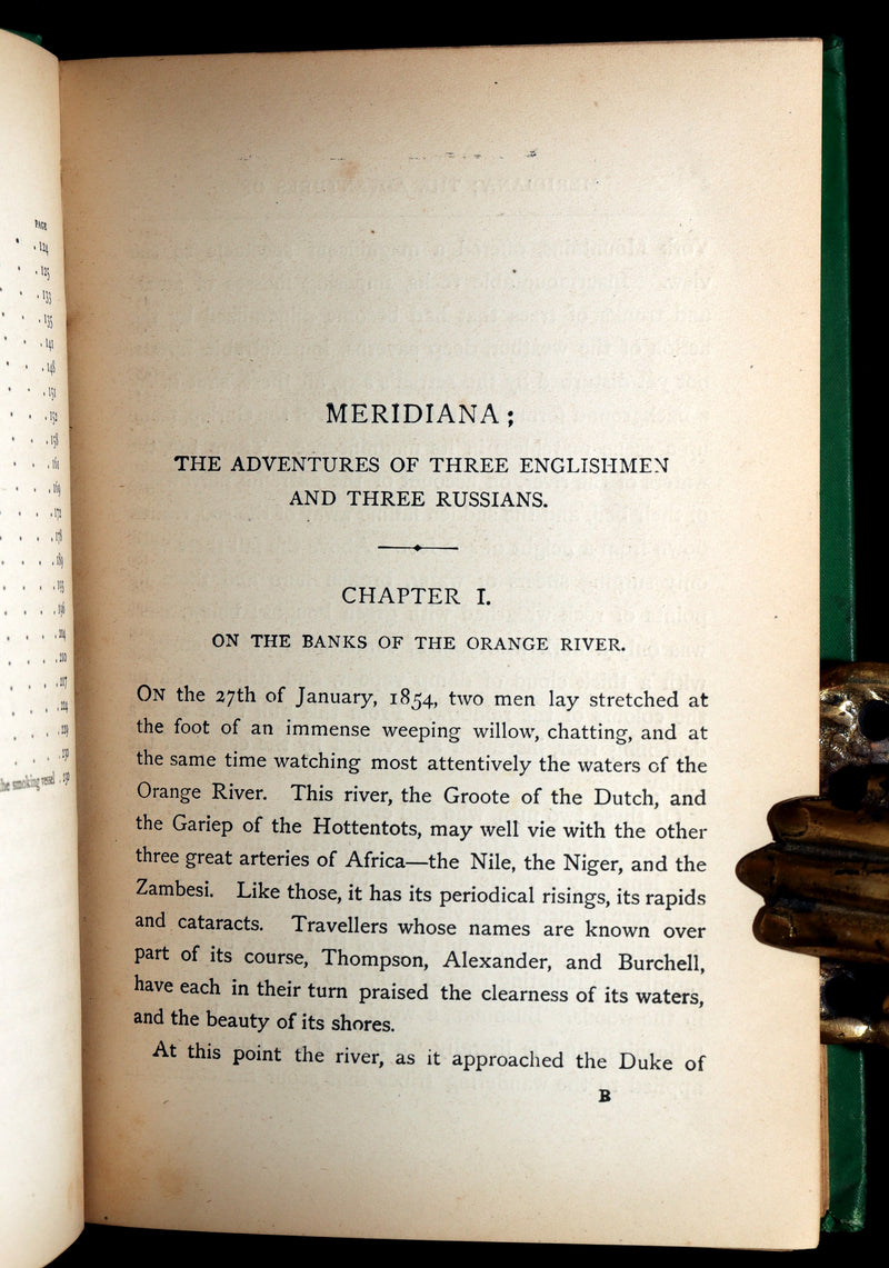 1874 First US Edition - Meridiana or Adventures in South Africa by Jules Verne