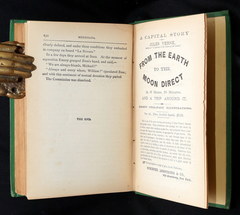 1874 First US Edition - Meridiana or Adventures in South Africa by Jules Verne