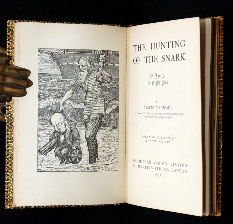 1931 Rare Book in a Riviere Binding - The Hunting of the Snark by Lewis Carroll