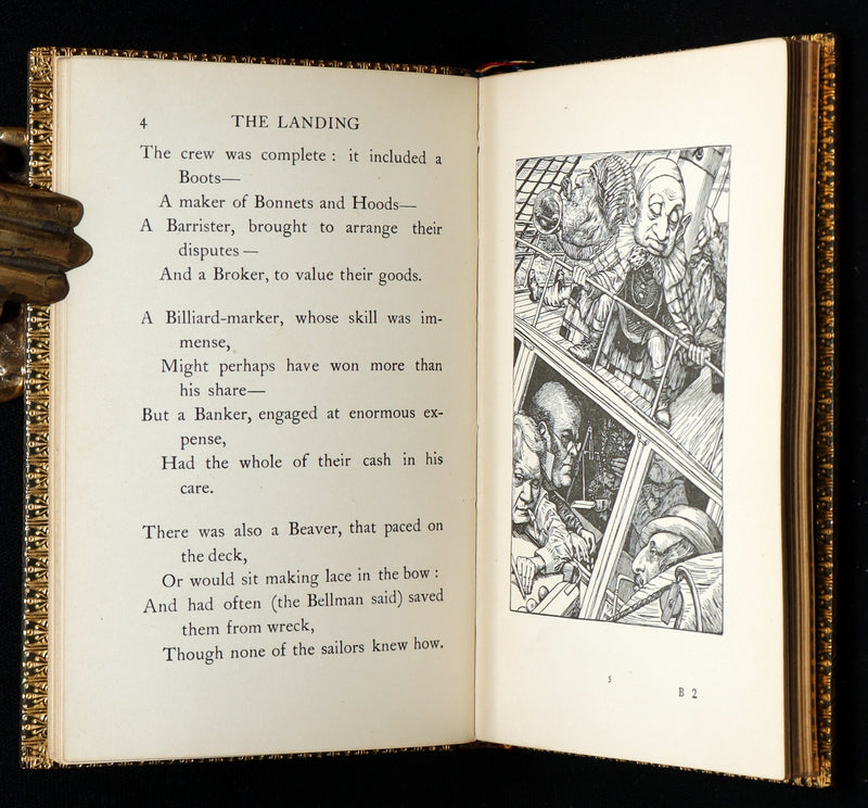 1931 Rare Book in a Riviere Binding - The Hunting of the Snark by Lewis Carroll