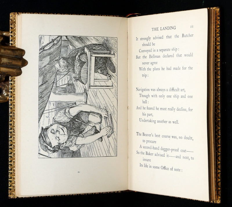 1931 Rare Book in a Riviere Binding - The Hunting of the Snark by Lewis Carroll