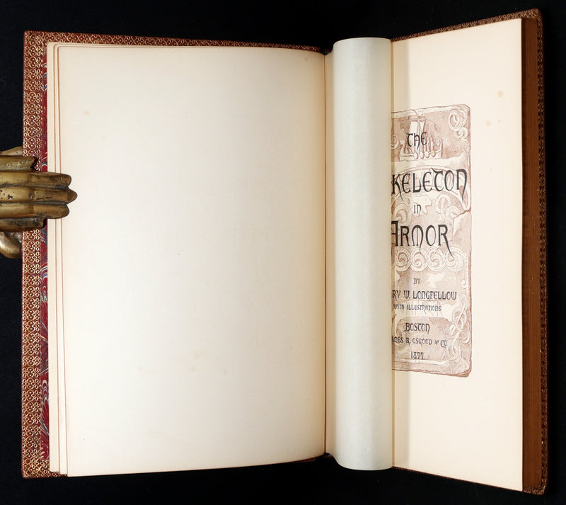 1877 Rare Book - The Skeleton in Armor, Norse Warrior Adventures by Longfellow