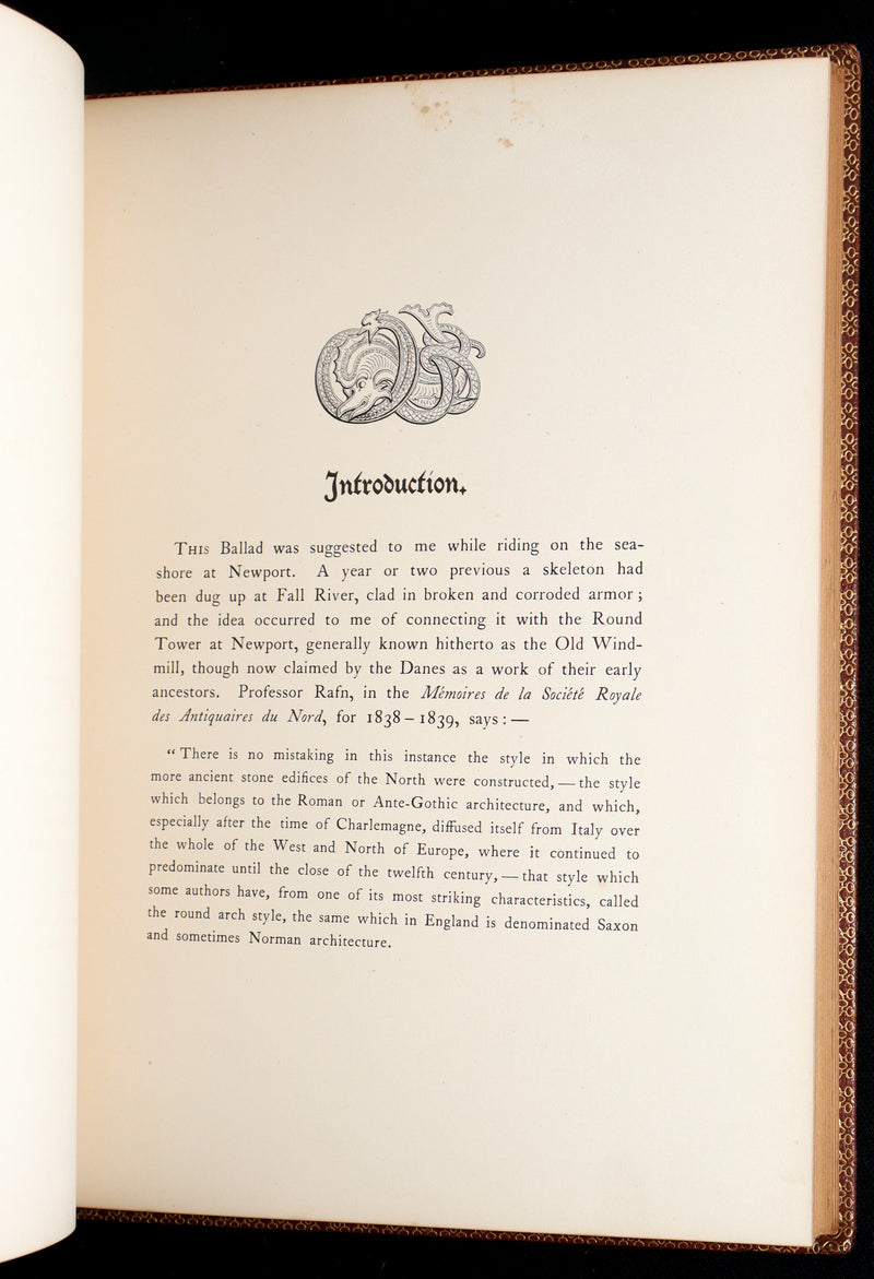 1877 Rare Book - The Skeleton in Armor, Norse Warrior Adventures by Longfellow