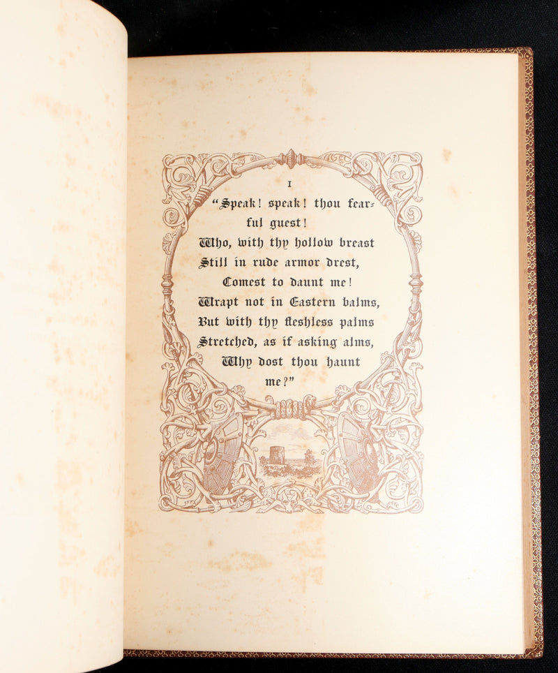 1877 Rare Book - The Skeleton in Armor, Norse Warrior Adventures by Longfellow