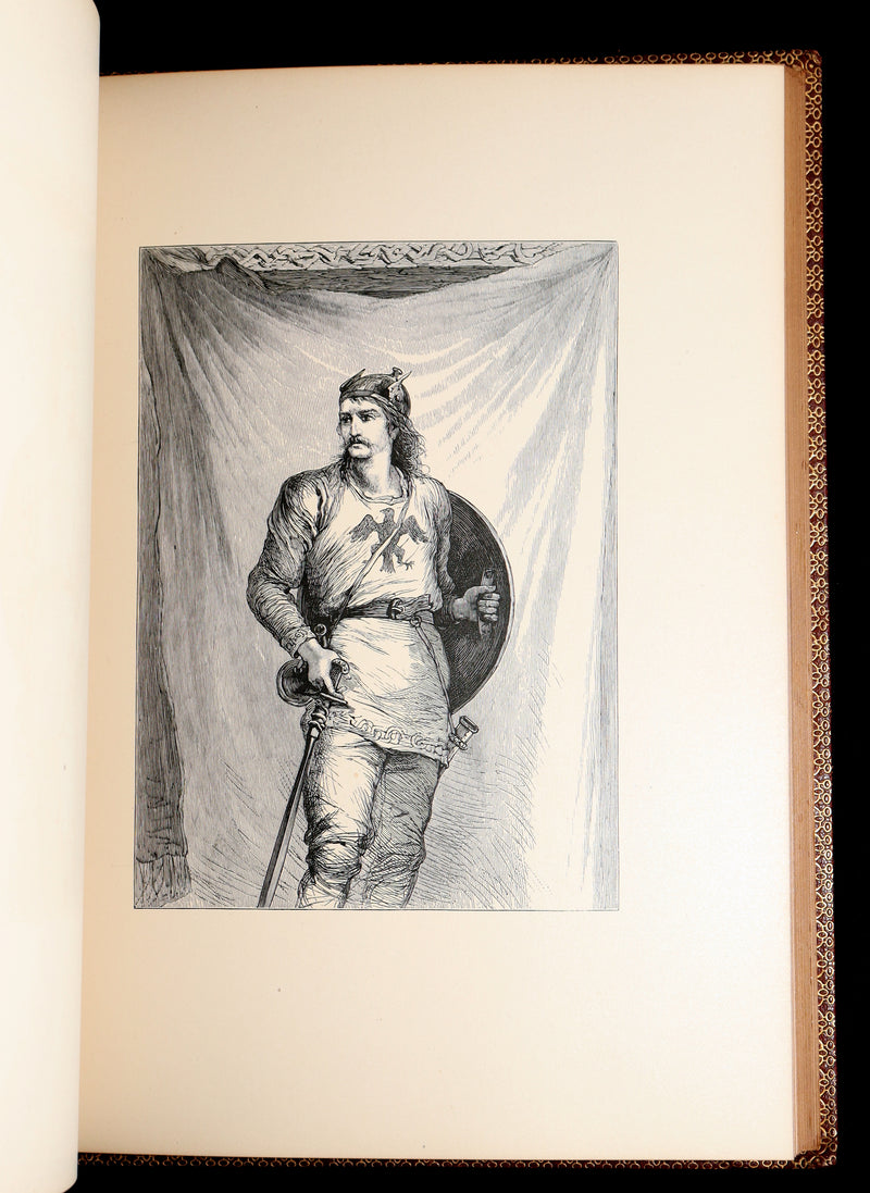 1877 Rare Book - The Skeleton in Armor, Norse Warrior Adventures by Longfellow