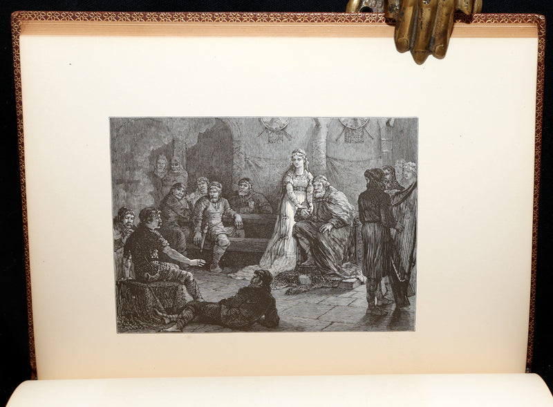 1877 Rare Book - The Skeleton in Armor, Norse Warrior Adventures by Longfellow