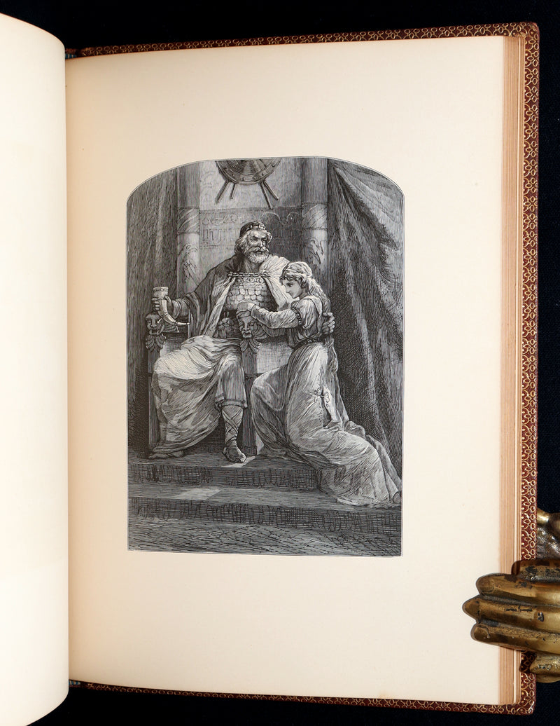 1877 Rare Book - The Skeleton in Armor, Norse Warrior Adventures by Longfellow