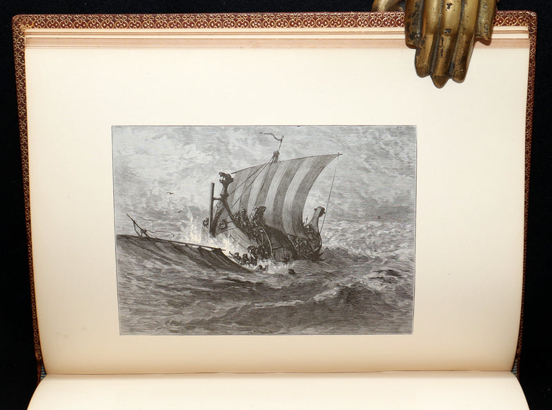 1877 Rare Book - The Skeleton in Armor, Norse Warrior Adventures by Longfellow