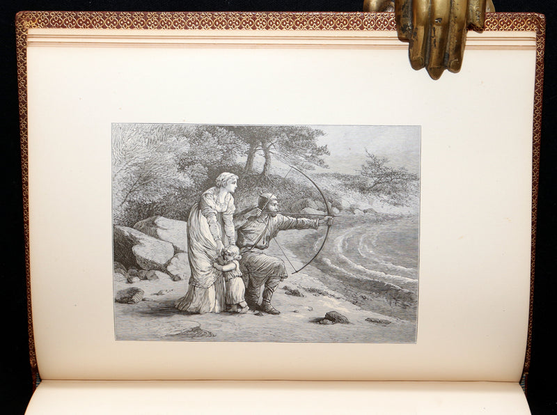 1877 Rare Book - The Skeleton in Armor, Norse Warrior Adventures by Longfellow