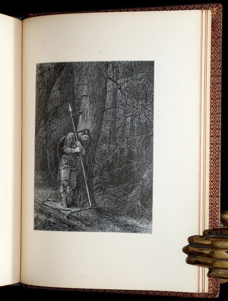 1877 Rare Book - The Skeleton in Armor, Norse Warrior Adventures by Longfellow