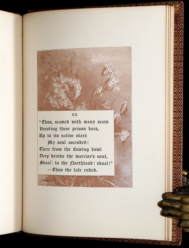 1877 Rare Book - The Skeleton in Armor, Norse Warrior Adventures by Longfellow