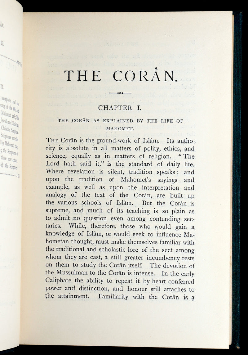 1911 Rare Book - The Coran. Quran, Its Composition and Teaching by William Muir