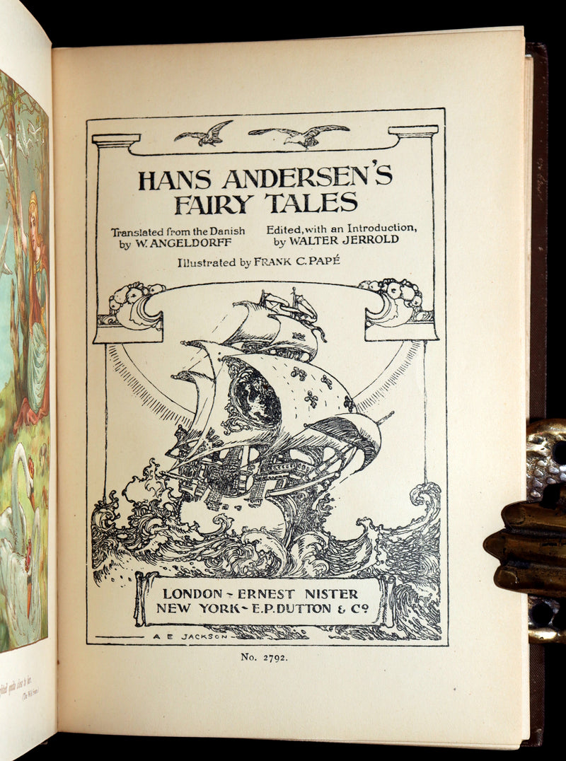 1910 Rare Book - Hans Andersen's Fairy Tales Illustrated by Frank C. Papé