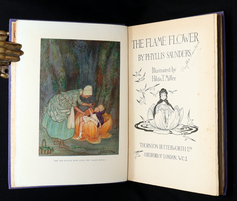 1922 Rare Book- The Flame Flower by Phyllis Saunders and Hilda T. Miller. Signed