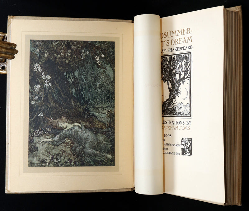 1908 First Edition Illustrated by Rackham - Shakespeare Midsummer Night's Dream