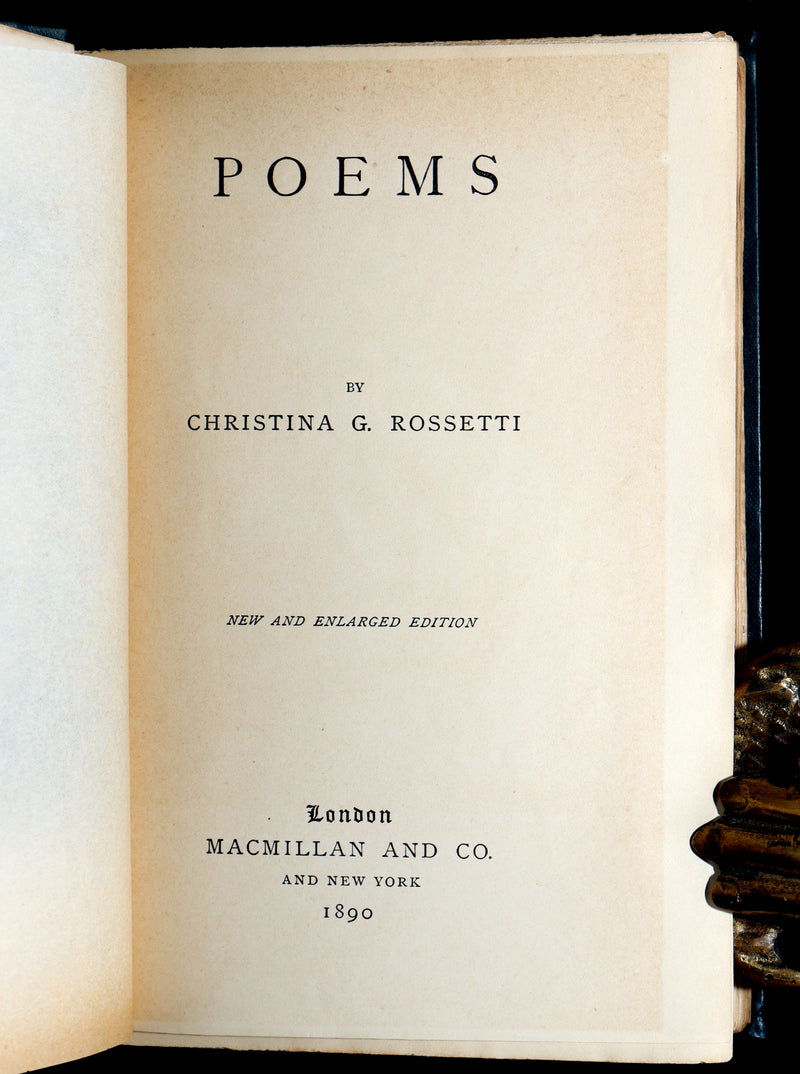 1890 Rare Book - Christina Rossetti's Poems with Goblin Market, Illustrated