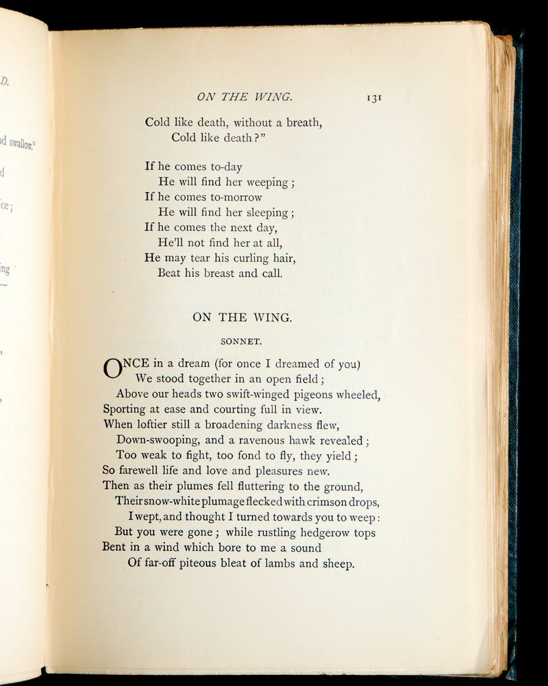 1890 Rare Book - Christina Rossetti's Poems with Goblin Market, Illustrated