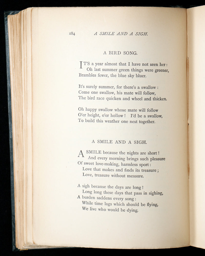 1890 Rare Book - Christina Rossetti's Poems with Goblin Market, Illustrated