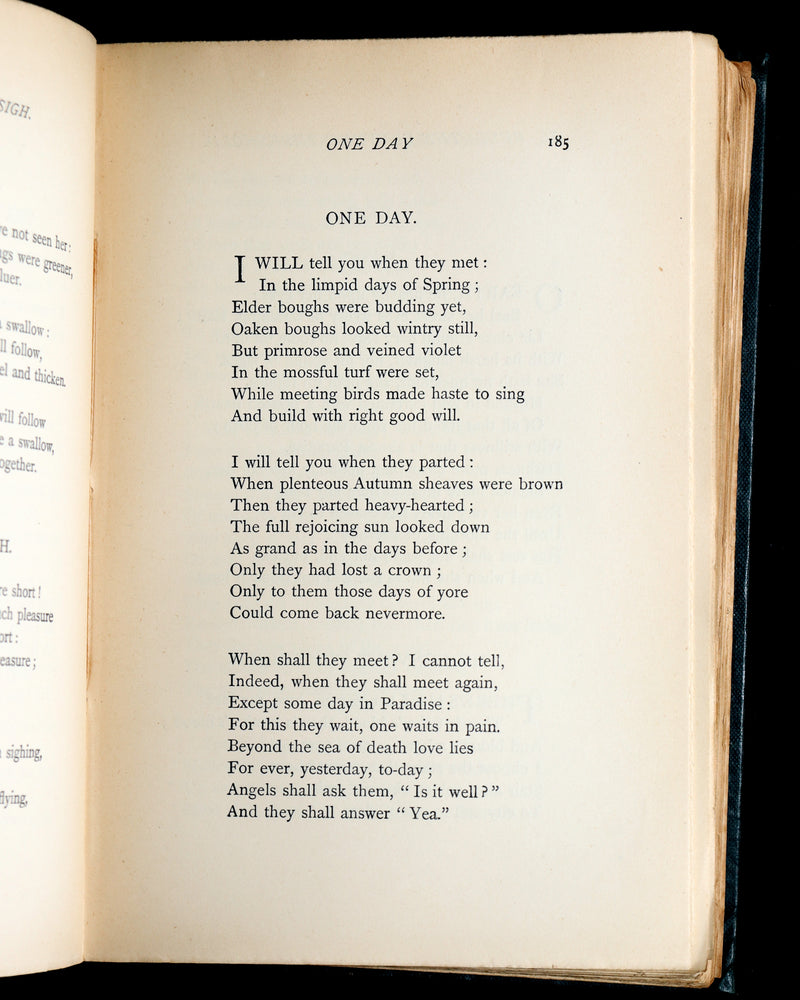 1890 Rare Book - Christina Rossetti's Poems with Goblin Market, Illustrated