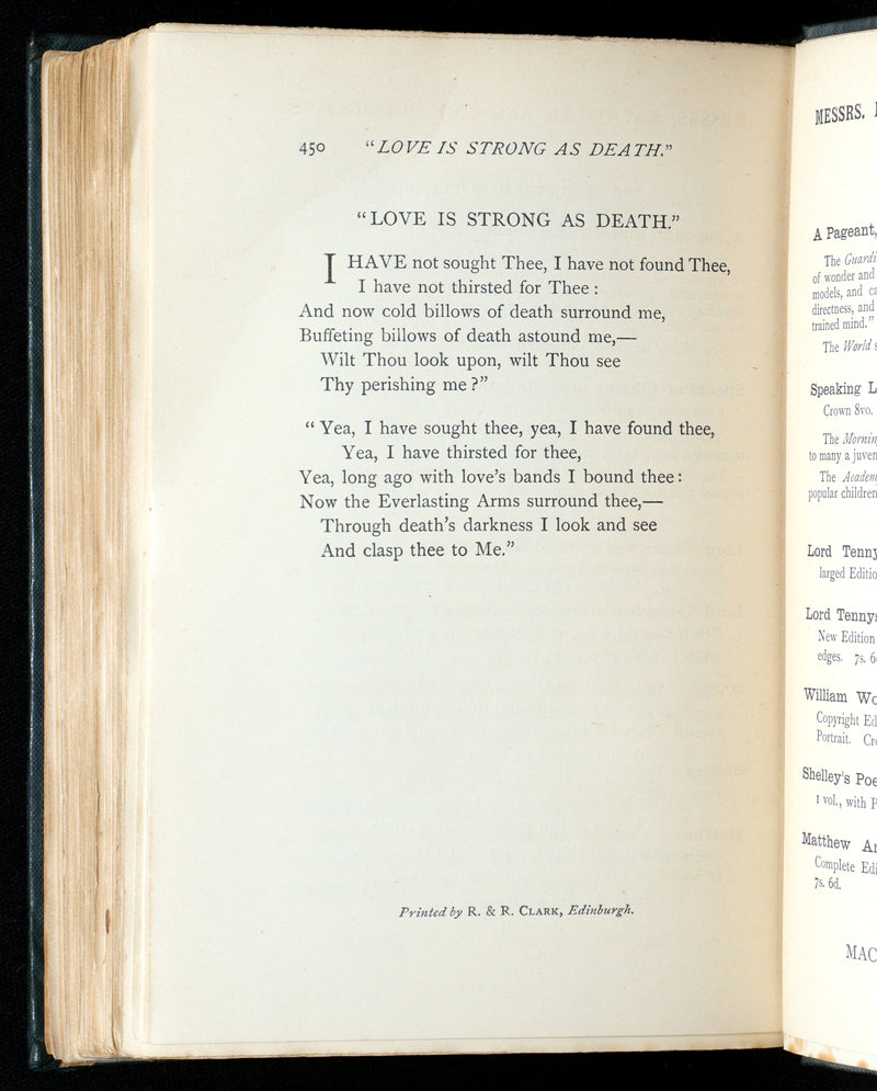 1890 Rare Book - Christina Rossetti's Poems with Goblin Market, Illustrated