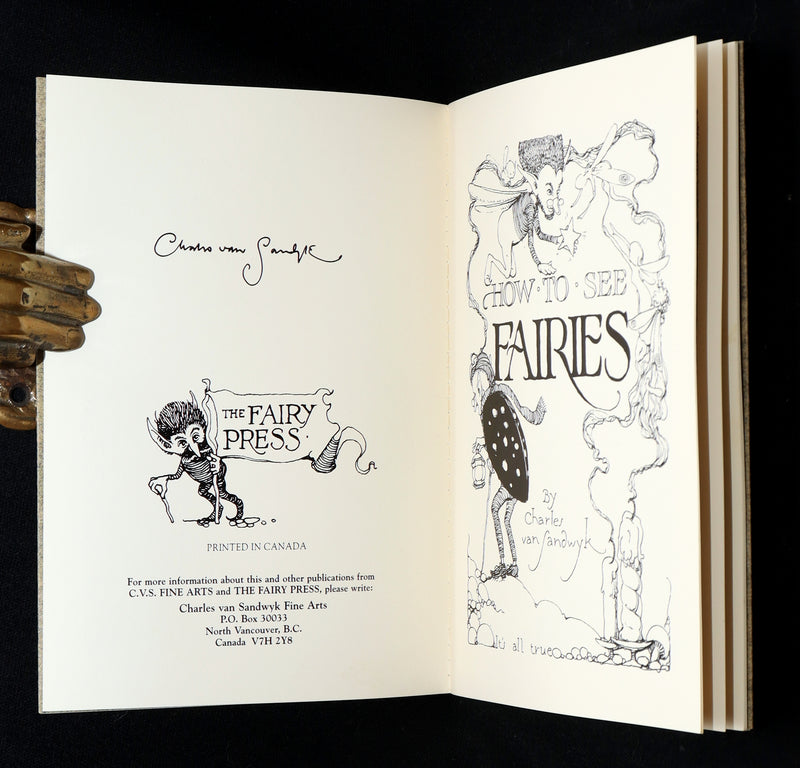 1993 Scarce First Edition- How to See Fairies by Charles van Sandwyk + Bookmark