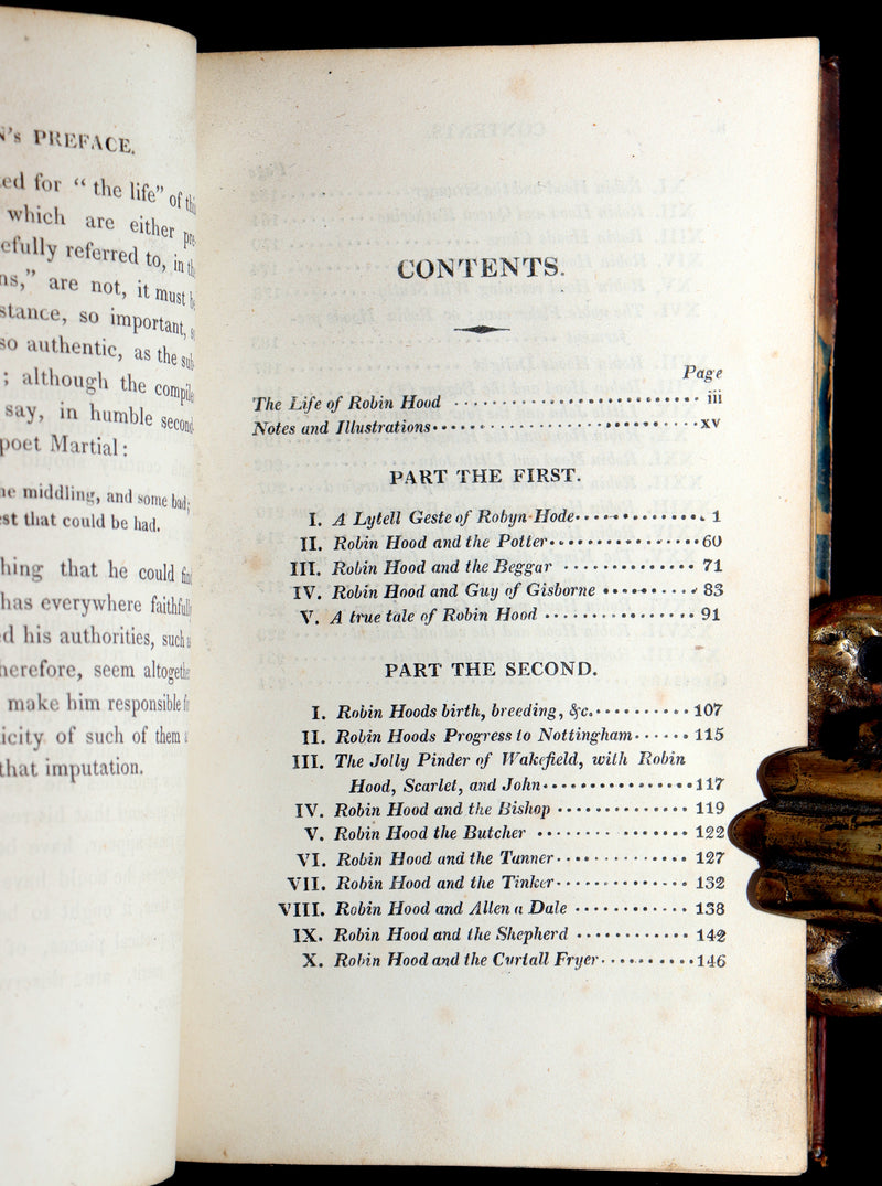 1823 Scarce Book - Robin Hood: A Collection of the Ancient Poems, Songs, Ballads