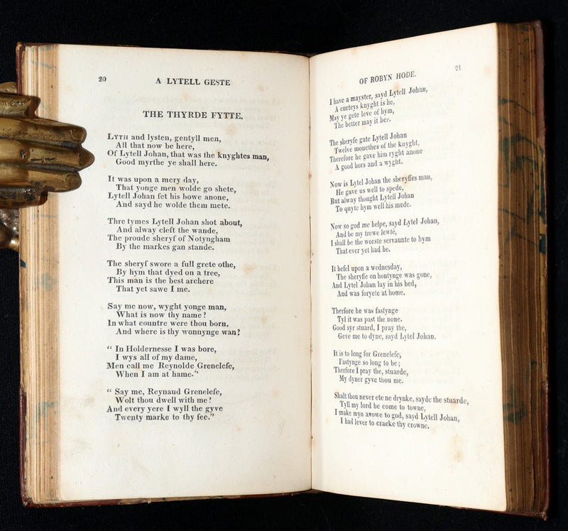 1823 Scarce Book - Robin Hood: A Collection of the Ancient Poems, Songs, Ballads