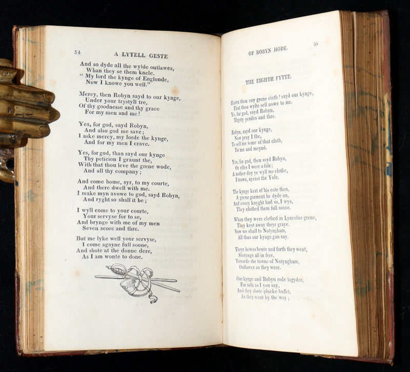 1823 Scarce Book - Robin Hood: A Collection of the Ancient Poems, Songs, Ballads