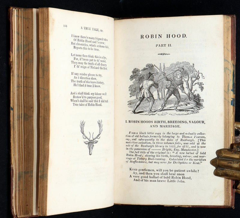 1823 Scarce Book - Robin Hood: A Collection of the Ancient Poems, Songs, Ballads