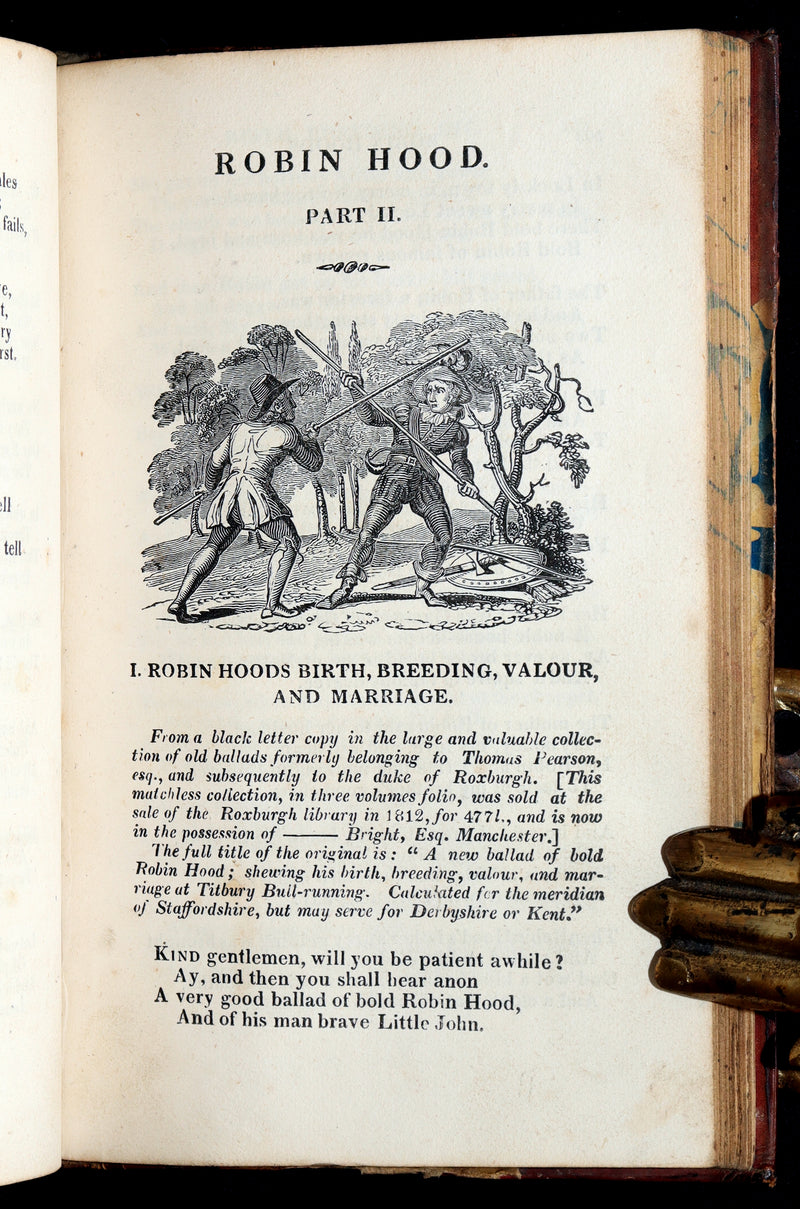1823 Scarce Book - Robin Hood: A Collection of the Ancient Poems, Songs, Ballads
