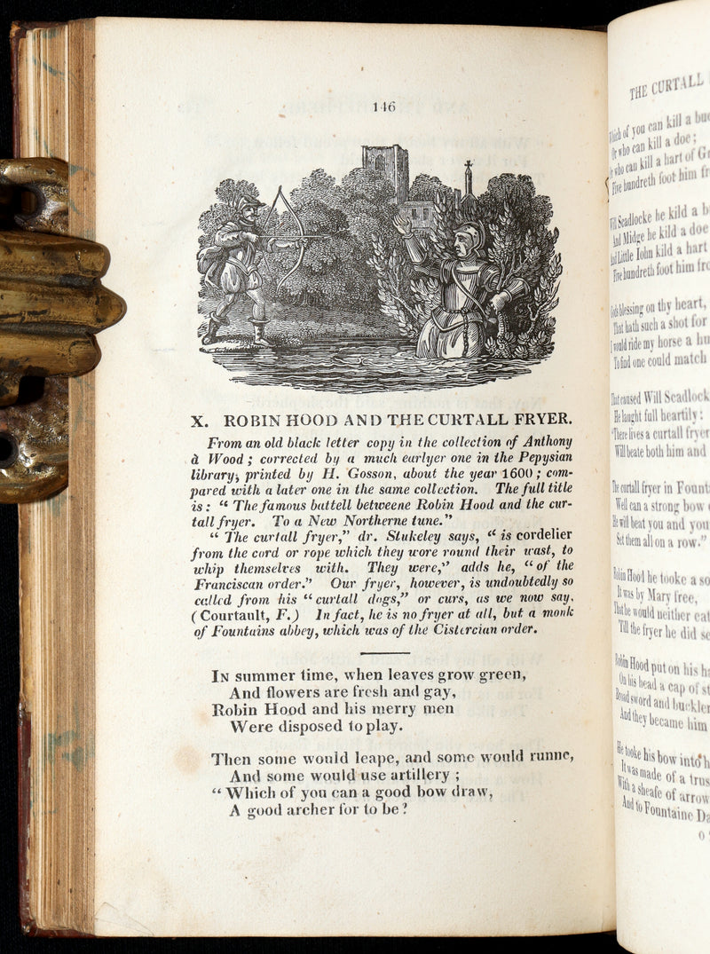 1823 Scarce Book - Robin Hood: A Collection of the Ancient Poems, Songs, Ballads