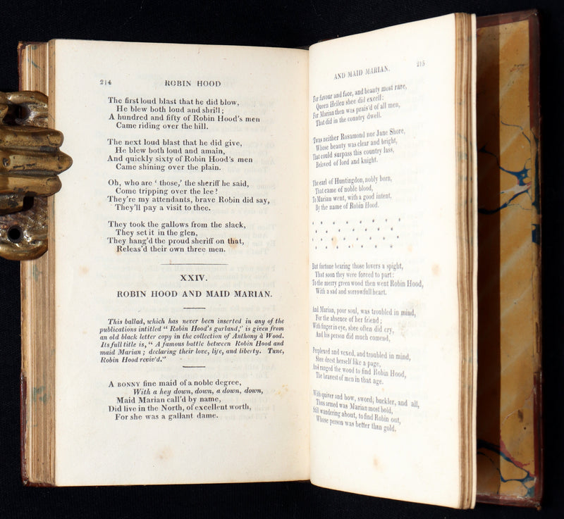 1823 Scarce Book - Robin Hood: A Collection of the Ancient Poems, Songs, Ballads