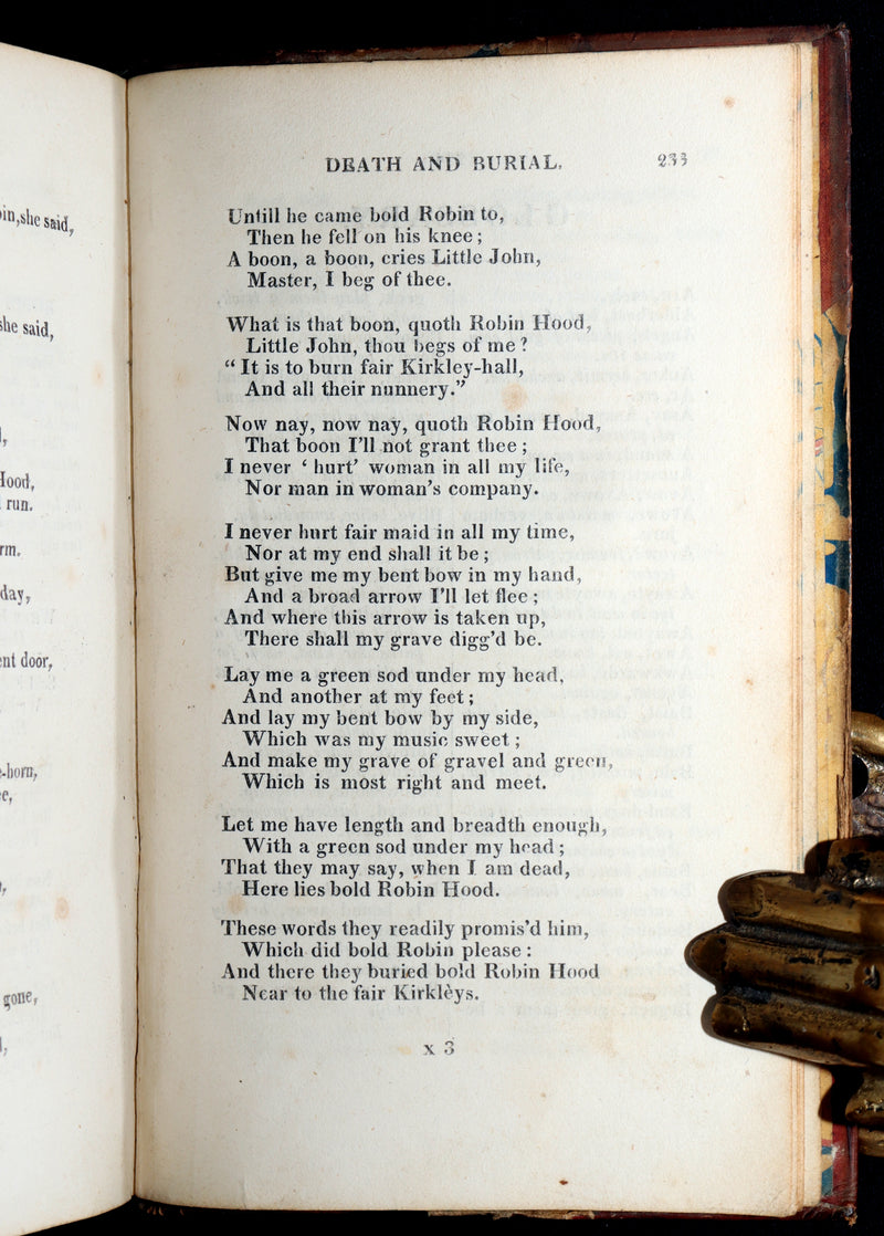 1823 Scarce Book - Robin Hood: A Collection of the Ancient Poems, Songs, Ballads
