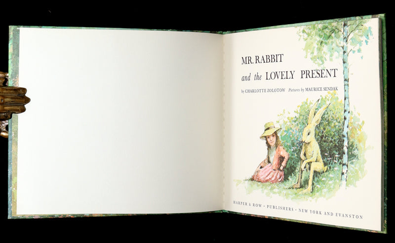 1962 Rare Signed Book - Mr. Rabbit and the Lovely Present by Maurice Sendak