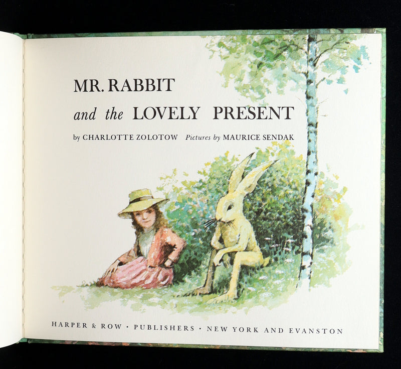 1962 Rare Signed Book - Mr. Rabbit and the Lovely Present by Maurice Sendak