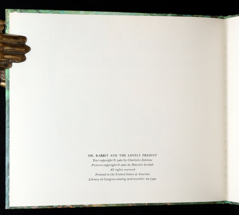 1962 Rare Signed Book - Mr. Rabbit and the Lovely Present by Maurice Sendak