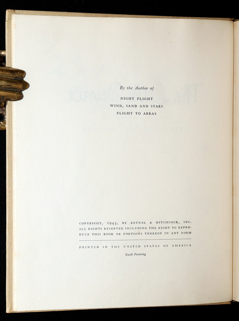 1943 First Edition, 6th printing - The Little Prince by Antoine De Saint-Exupery