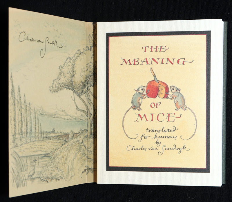 2002 Scarce Signed 1stED - The Meaning of Mice by Charles van Sandwyk.