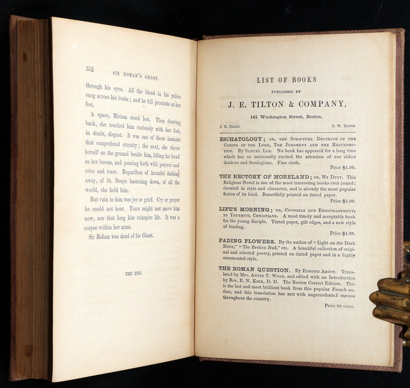 1860 Gothic 1stED - Sir Rohan’s Ghost by Harriet Elizabeth Prescott Spofford