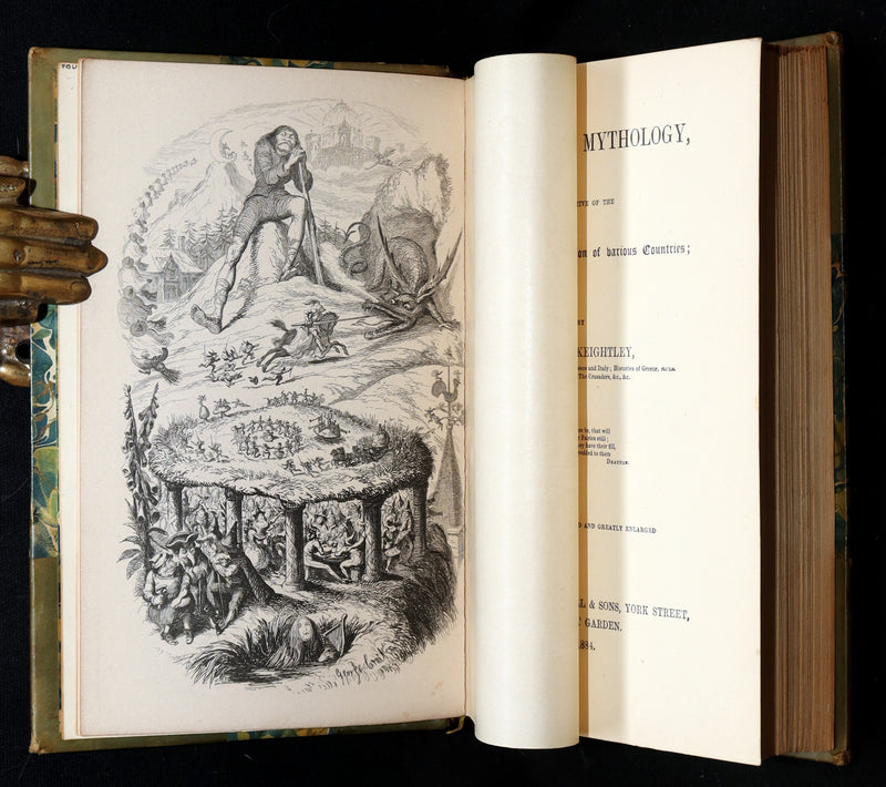 1884 Rare Victorian Book - The Fairy Mythology by Thomas Keightley