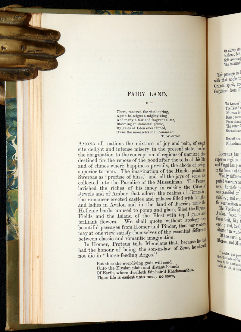 1884 Rare Victorian Book - The Fairy Mythology by Thomas Keightley